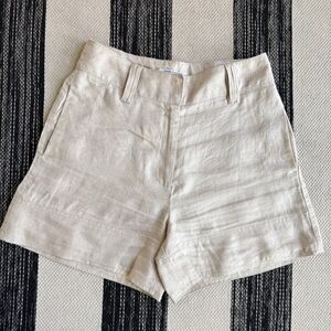 Country Road Short Women's Beige Linen‎ Tailored Linen Summer Short Size 10